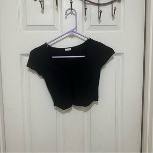 Garage junior black crop top